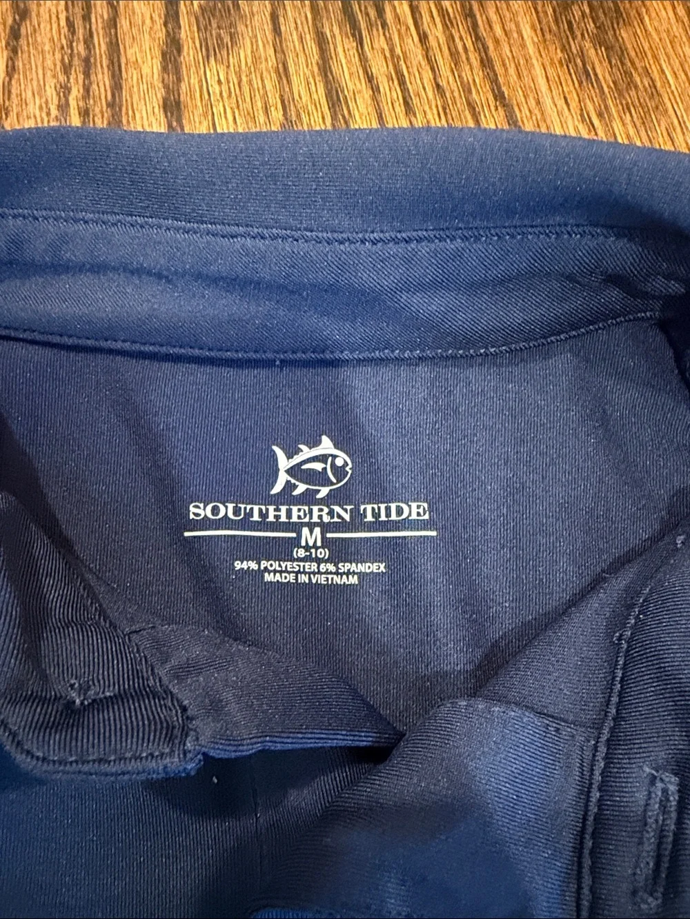 Boys Medium Southern Tide Navy Performance Polo Shirt